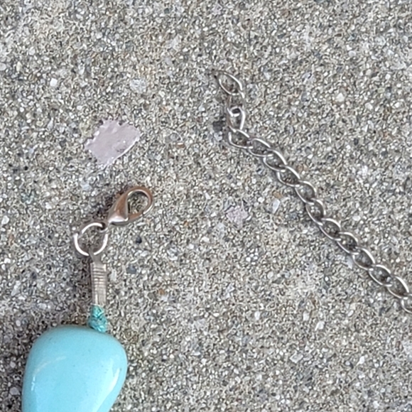 Vtg 26" Faux Turquoise Chunky Necklace - Picture 7 of 7